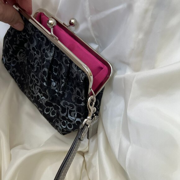 Coach Black and Silver Clutch - Picture 2 of 6